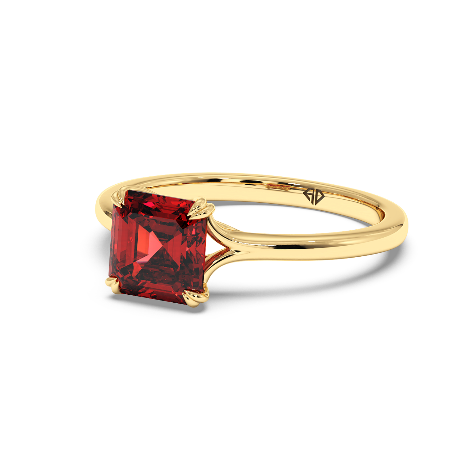 18K Yellow Gold Leone Solitaire Engagement Ring