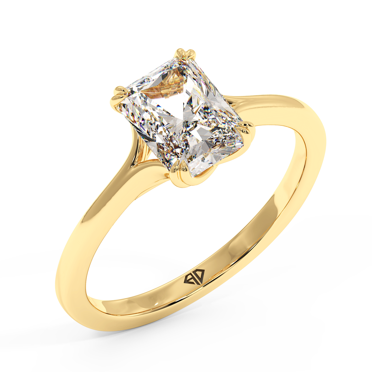 18K Yellow Gold Leone Solitaire Engagement Ring