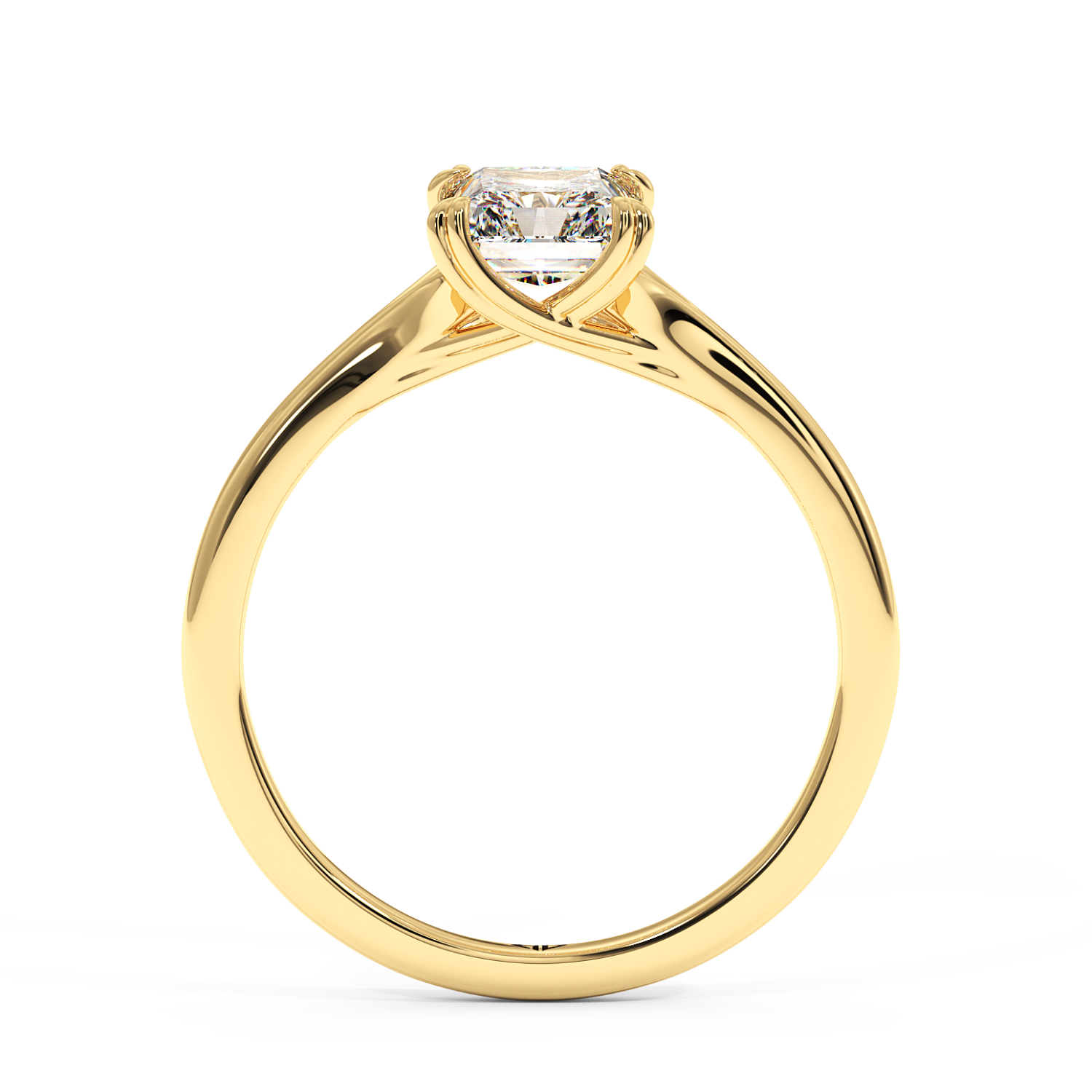 18K Yellow Gold Leone Solitaire Engagement Ring