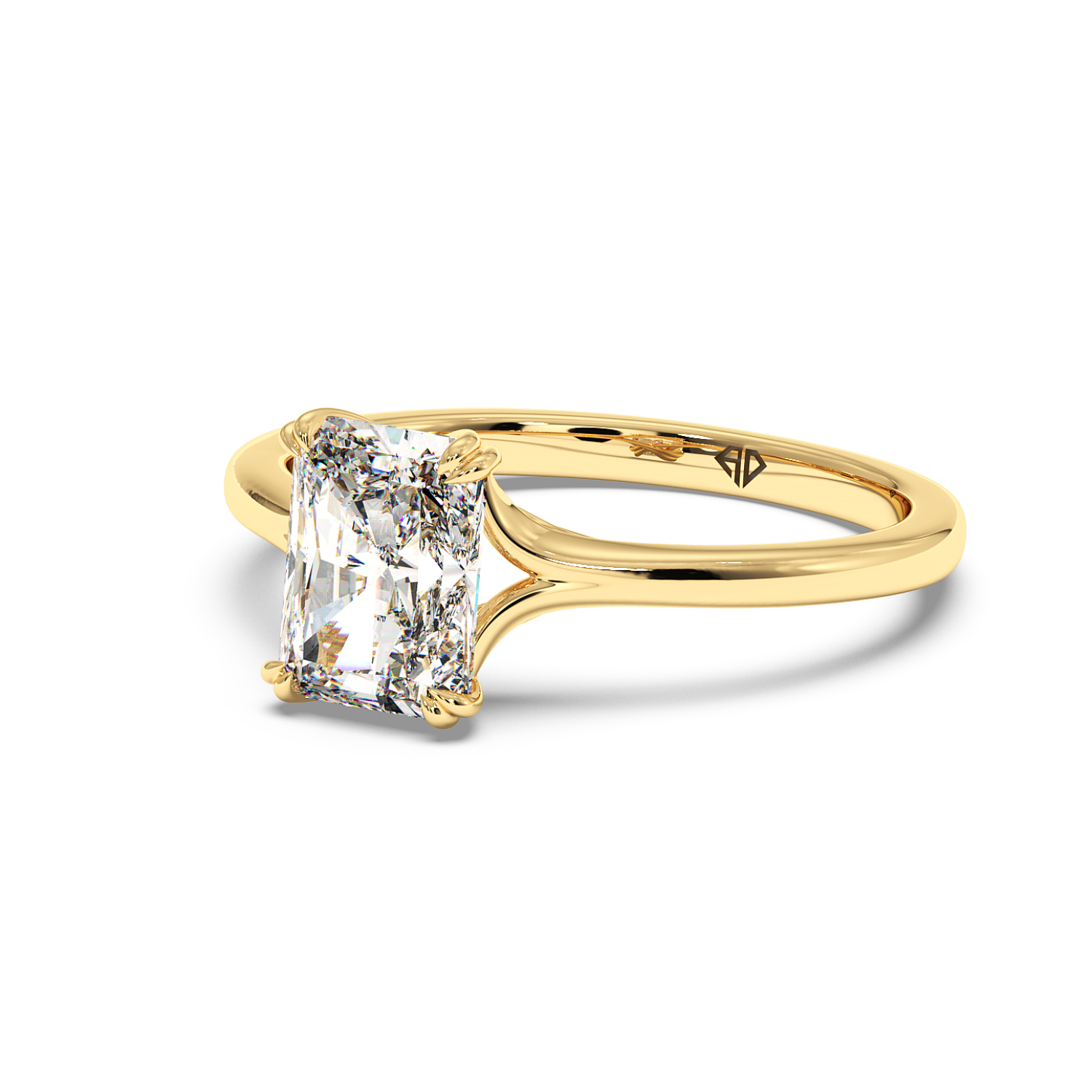 18K Yellow Gold Leone Solitaire Engagement Ring