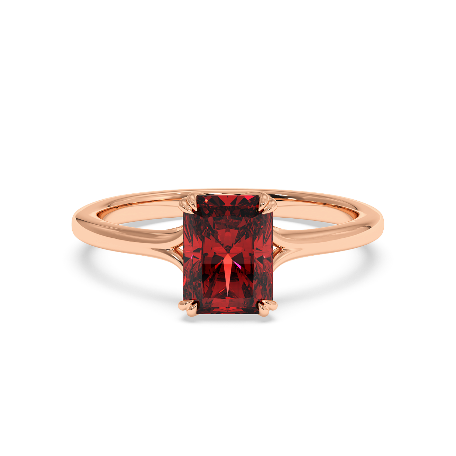 18K Rose Gold Leone Solitaire Engagement Ring