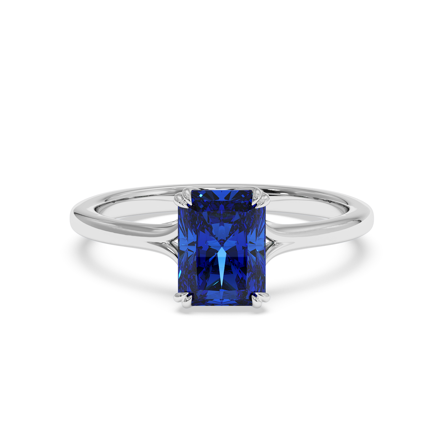 18K White Gold Leone Solitaire Engagement Ring