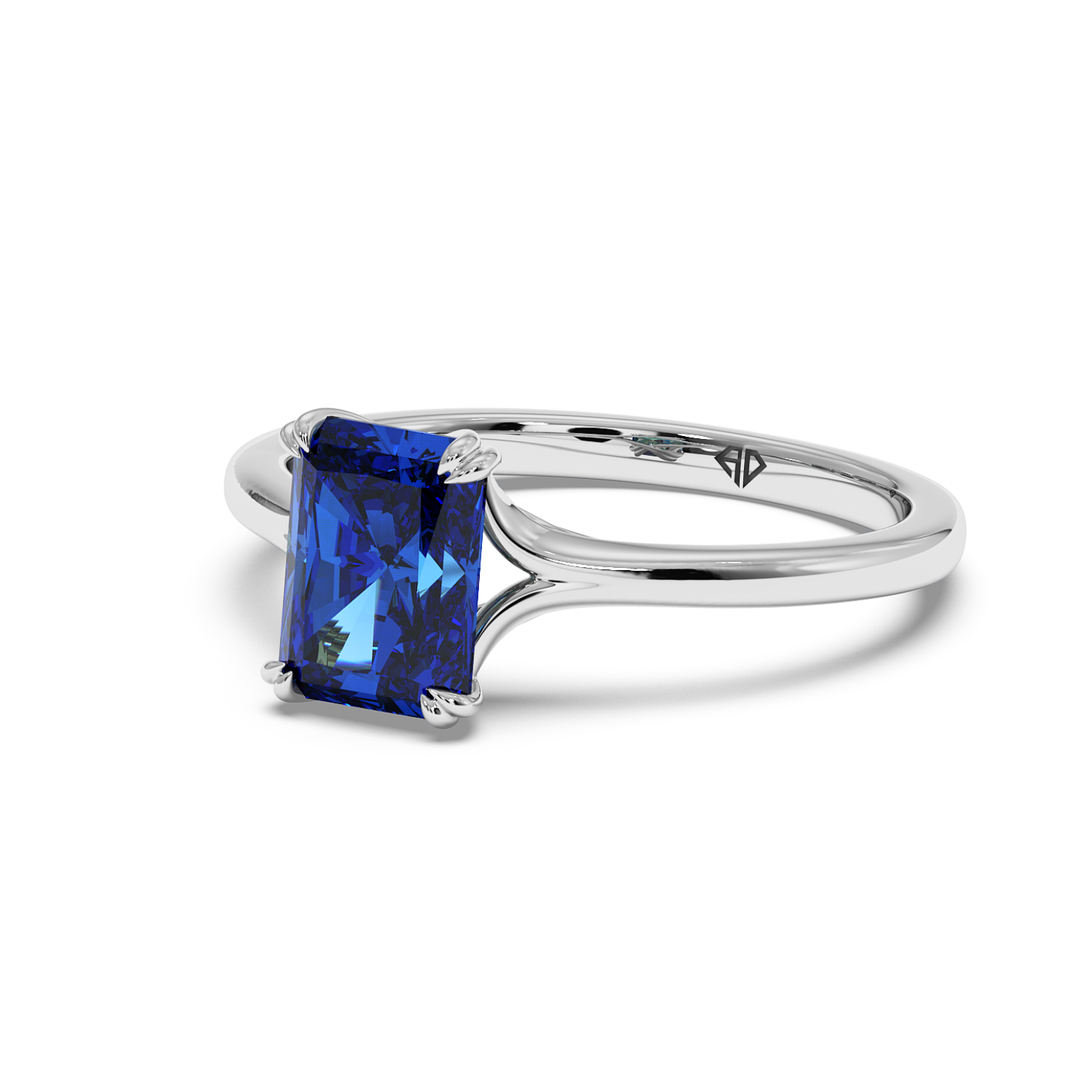 18K White Gold Leone Solitaire Engagement Ring